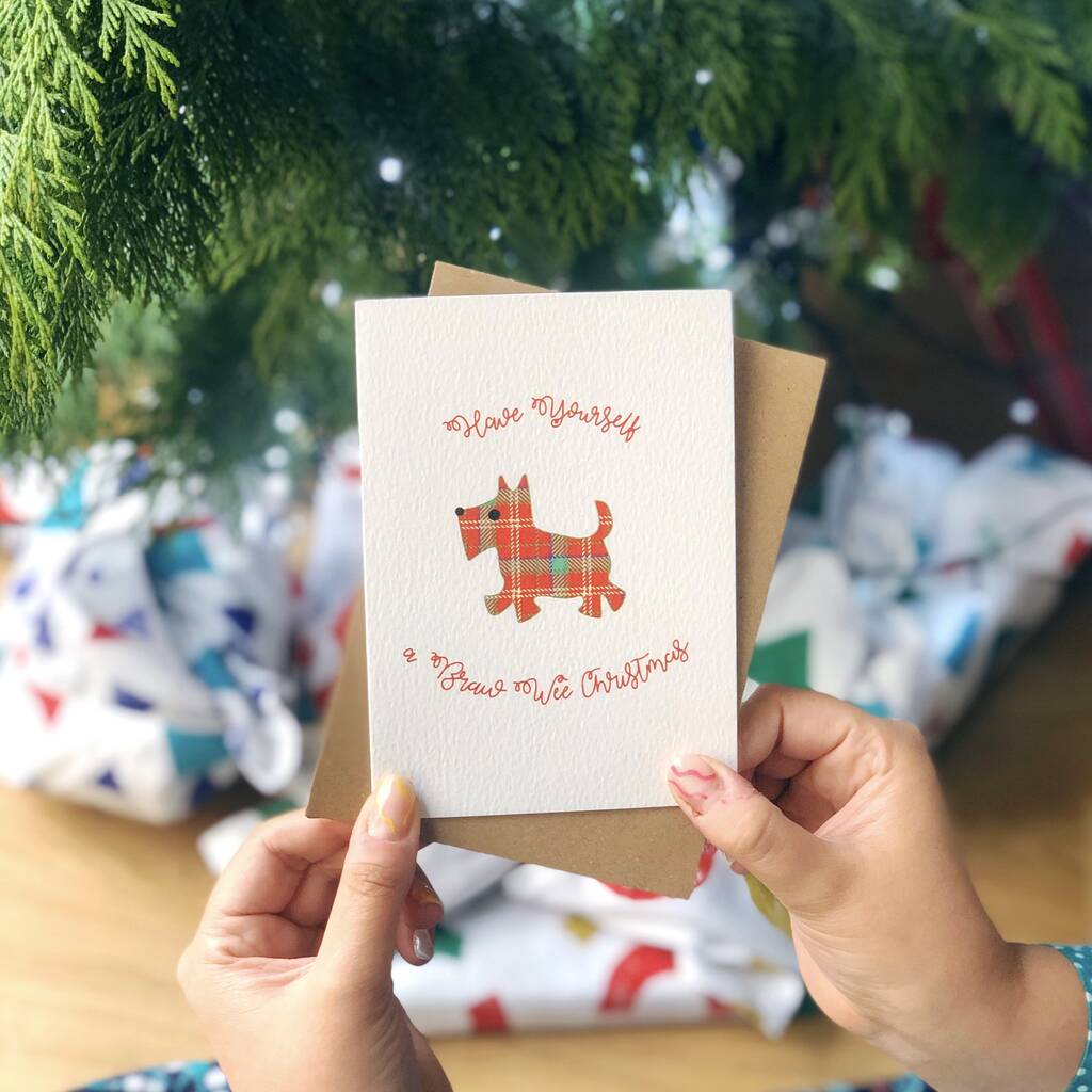 Charity Christmas Cards Pack Of Eight Tartan Design By Xoxo Designs by Ruth | notonthehighstreet.com