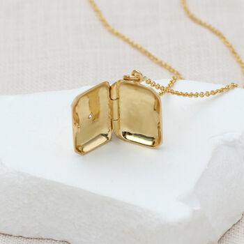 Personalised Sterling Silver Or 18ct Gold Cz Locket Necklace, 3 of 8