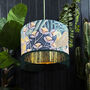 Hawk Moth Lampshade With Gold Lining And Fringing, thumbnail 1 of 8