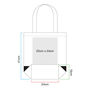 Personalised Embroidered Slender Jute Canvas Shopping Bag, thumbnail 2 of 3