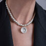 Patera Bowl Charm Clip On Silver Pendant, thumbnail 6 of 7
