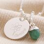 Personalised Birth Flower And Birthstone Charm Necklace, thumbnail 2 of 8