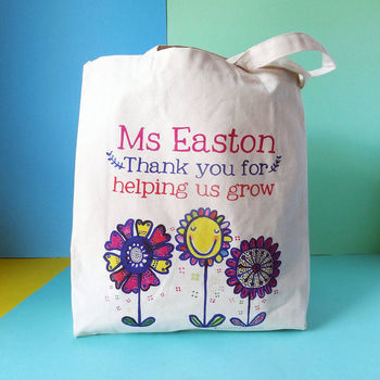 Personalised Thank You For Helping Me Grow Teacher Bag, 3 of 12
