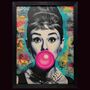 Audrey Hepburn Framed Neon Wall Art 12x16”, thumbnail 2 of 2