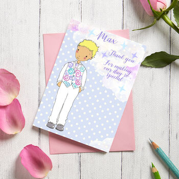 Personalised Page Boy Thank You Card, 3 of 7