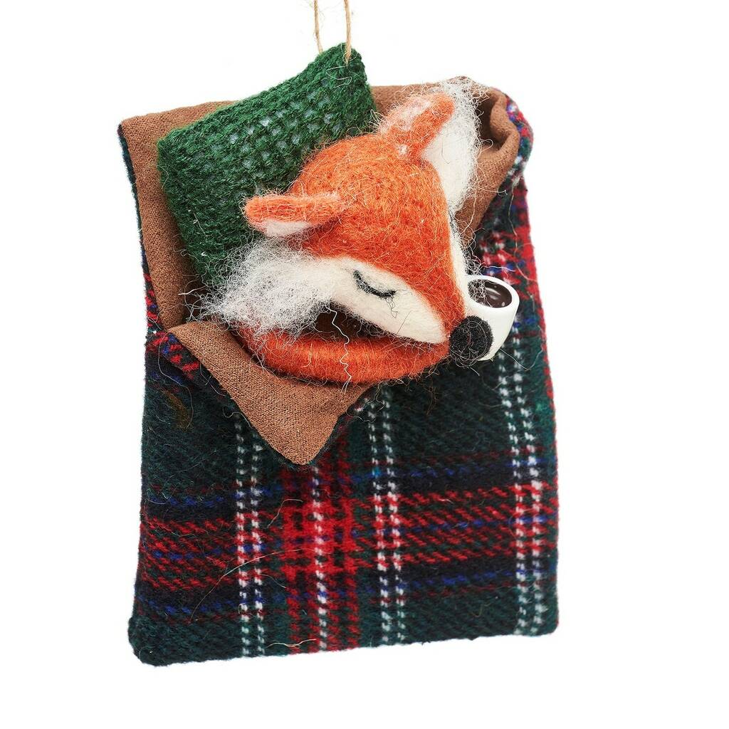 Fox In Sleeping Bag Felt Decoration By Lola & Alice