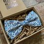 Liberty Bow Tie In Navy And White Ditsy Floral, thumbnail 2 of 3