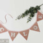 Bunting Pink Velour Personalised Baby Nursery Decor, thumbnail 11 of 12