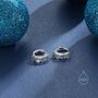 Sterling Silver Moonstone Huggie Hoops, thumbnail 10 of 12