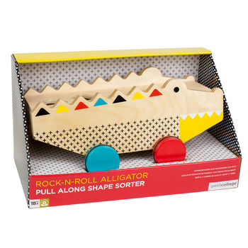 Wooden Alligator Shape Sorter And Pull Toy, 4 of 5