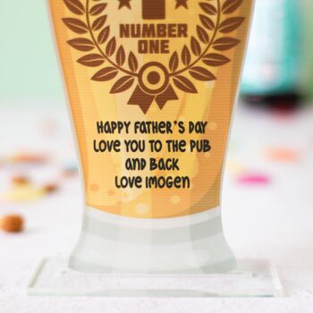 Personalised Beer Card For Dad, Number One, 2 of 8