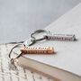 Personalised Copper Bar Keyring For Her, thumbnail 4 of 9