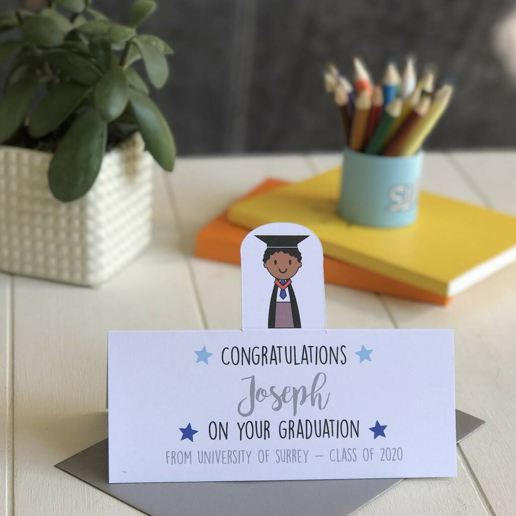 Personalised Boy's Graduation Card By just toppers