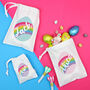 Personalised Rainbow Easter Egg Gift Bag, thumbnail 1 of 3