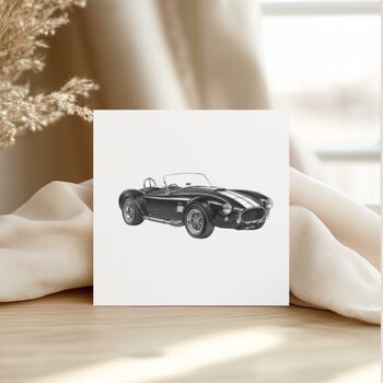 Ac Cobra – Classic Car Greeting Card Illustration, 3 of 6