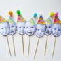 Happy Head Personalised Cupcake Toppers, thumbnail 3 of 5