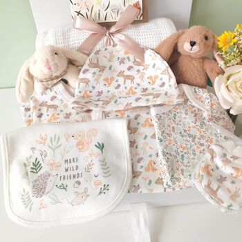 Woodland Bunny Autumn Baby Gift Box, 2 of 11
