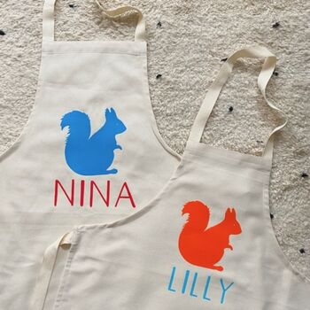 Personalised Squirrel Kids Apron, 4 of 7