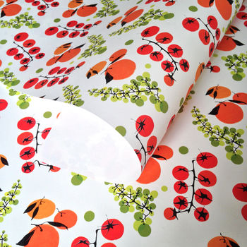 Garden Fruit And Vegetable Design Wrapping Paper, 2 of 7