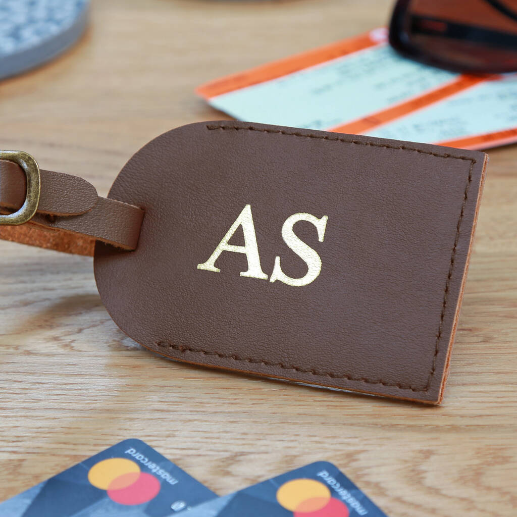 Personalised Debossed Faux Leather Luggage Tag By Duncan Stewart