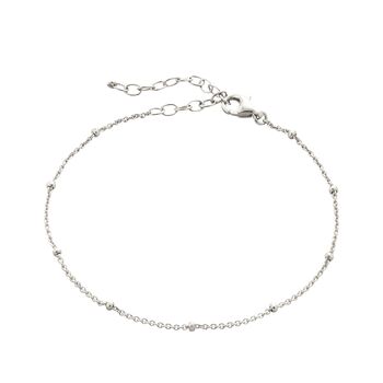 Beaded Satellite Chain Bracelet Sterling Silver, 5 of 6