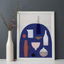 Blue Table Modern Kitchen Art Print, thumbnail 3 of 4