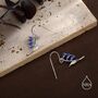 Sterling Silver Bluebell Flower Drop Dangle Earrings With Enamel, thumbnail 5 of 11
