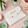 Personalised Vegan Leather Bride Pouch, thumbnail 1 of 5