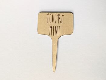 Five Personalized Plant Marker Garden Herb Marker Tags, 7 of 12