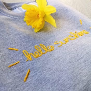 Hello Sunshine Hand Embroidered Sweater, 2 of 5
