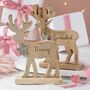 Personalised Wooden Reindeer Family Decoration, thumbnail 6 of 9