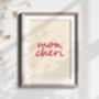 Mon Cheri French Typography Poster, thumbnail 1 of 5