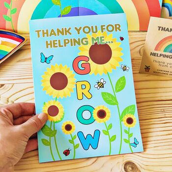 Thank You Teacher Card And Personalised Seed Packet, 3 of 7
