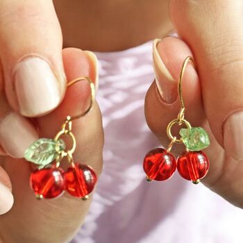 Cute Cherry Earrings, 2 of 6