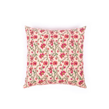 Bahar Floral Pink Cushion Cover, 2 of 4