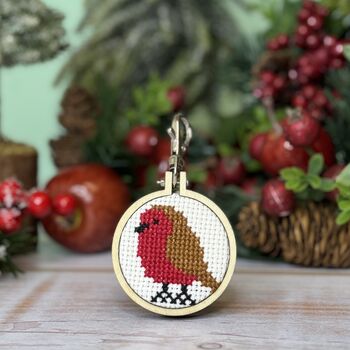 Seasons Tweetings Christmas Mini Matchbox Cross Stitch Kit, 4 of 5