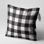 Gingham Cushion Cover With Black And White Colours, thumbnail 3 of 7