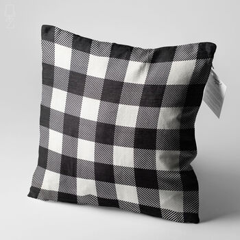 Gingham Cushion Cover With Black And White Colours, 3 of 7