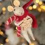 Personalised Felt Mouse Baby's 1st Christmas Tree Decoration, thumbnail 3 of 3