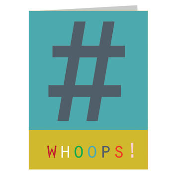 Mini Hashtag Whoops Card, 2 of 5