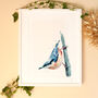 Inky Nuthatch Illustration Print, thumbnail 2 of 12