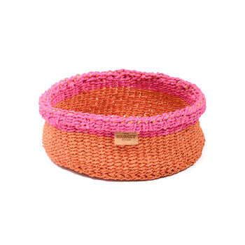 Chiku: Hot Pink And Orange Bread Basket, 2 of 5
