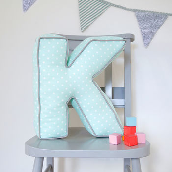 Personalised Spotty Letter Cushion, 3 of 9