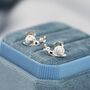 Snail Stud Earrings In Sterling Silver, thumbnail 5 of 11