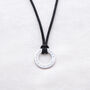 Men's Personalised Silver Cord Washer Necklace, thumbnail 2 of 5
