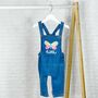 Butterfly Personalised Baby/Kids Denim Dungarees, thumbnail 2 of 6