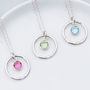 Circle Birthstone Necklace, thumbnail 1 of 8