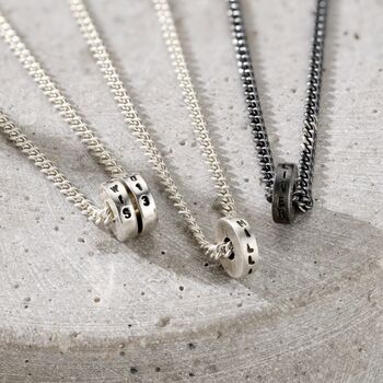 Mens Personalised Mini Spinning Disc Necklace, 4 of 7