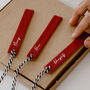 3x Personalised Leather Christmas Gift Tags, thumbnail 4 of 5