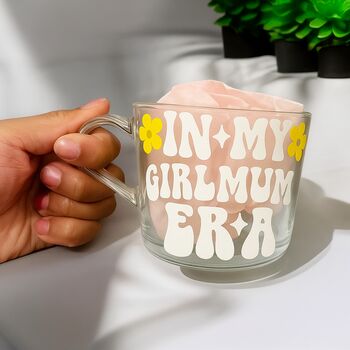 In My Girl Mum Era Mug | New Mum Gift | Girl Mum Life | Personalised Mummy Mug | UK Made | Mother's Day Gift | Baby Girl Announcement, 2 of 5
